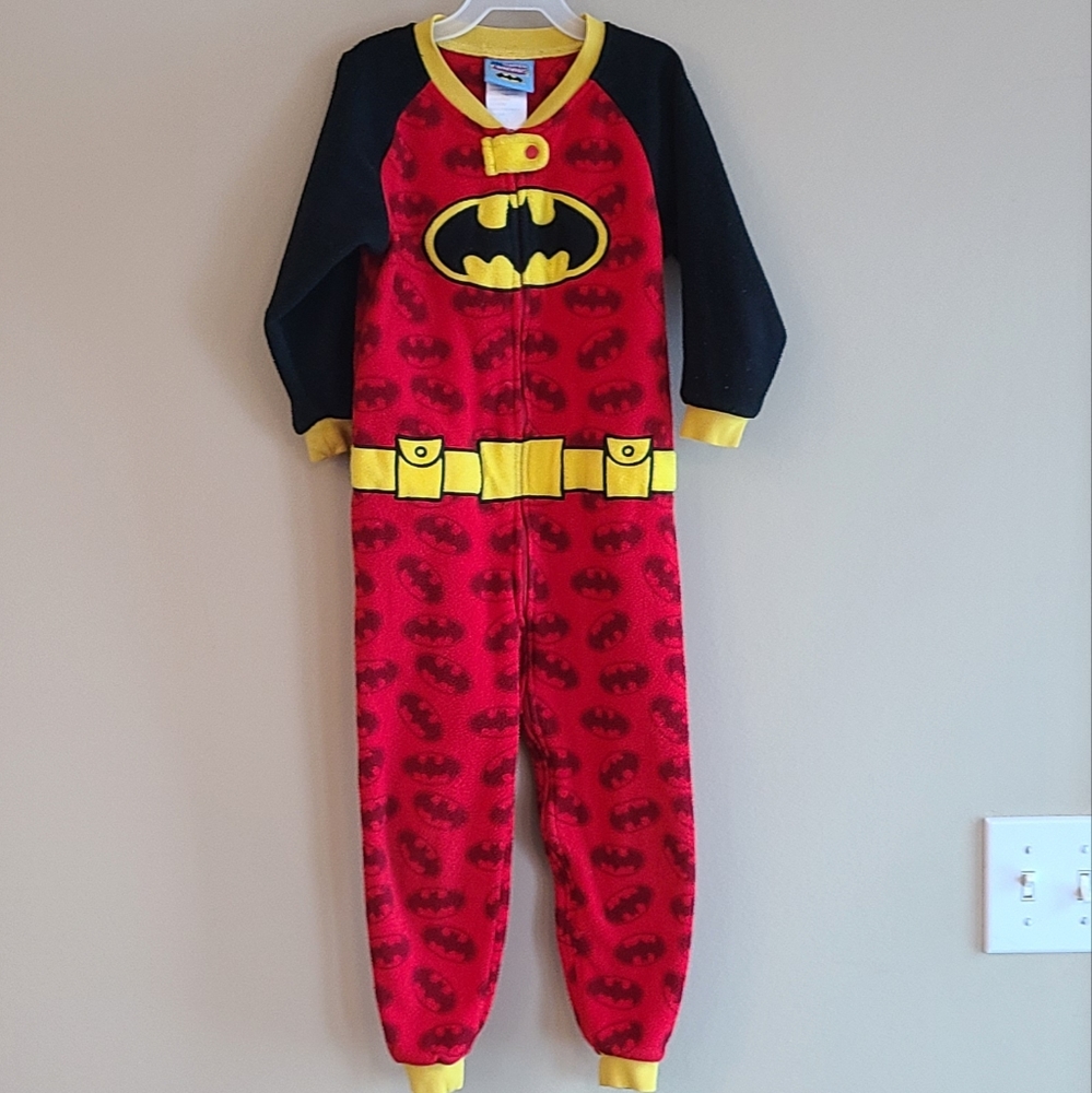 Fleece batman zip up footless sleeper/footie